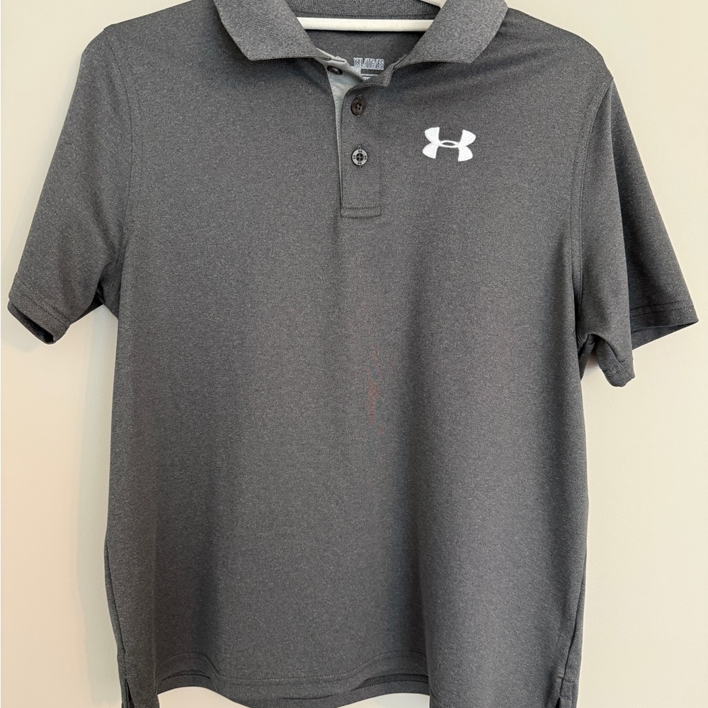 Under Armour Boys Gray Polo Shirt
